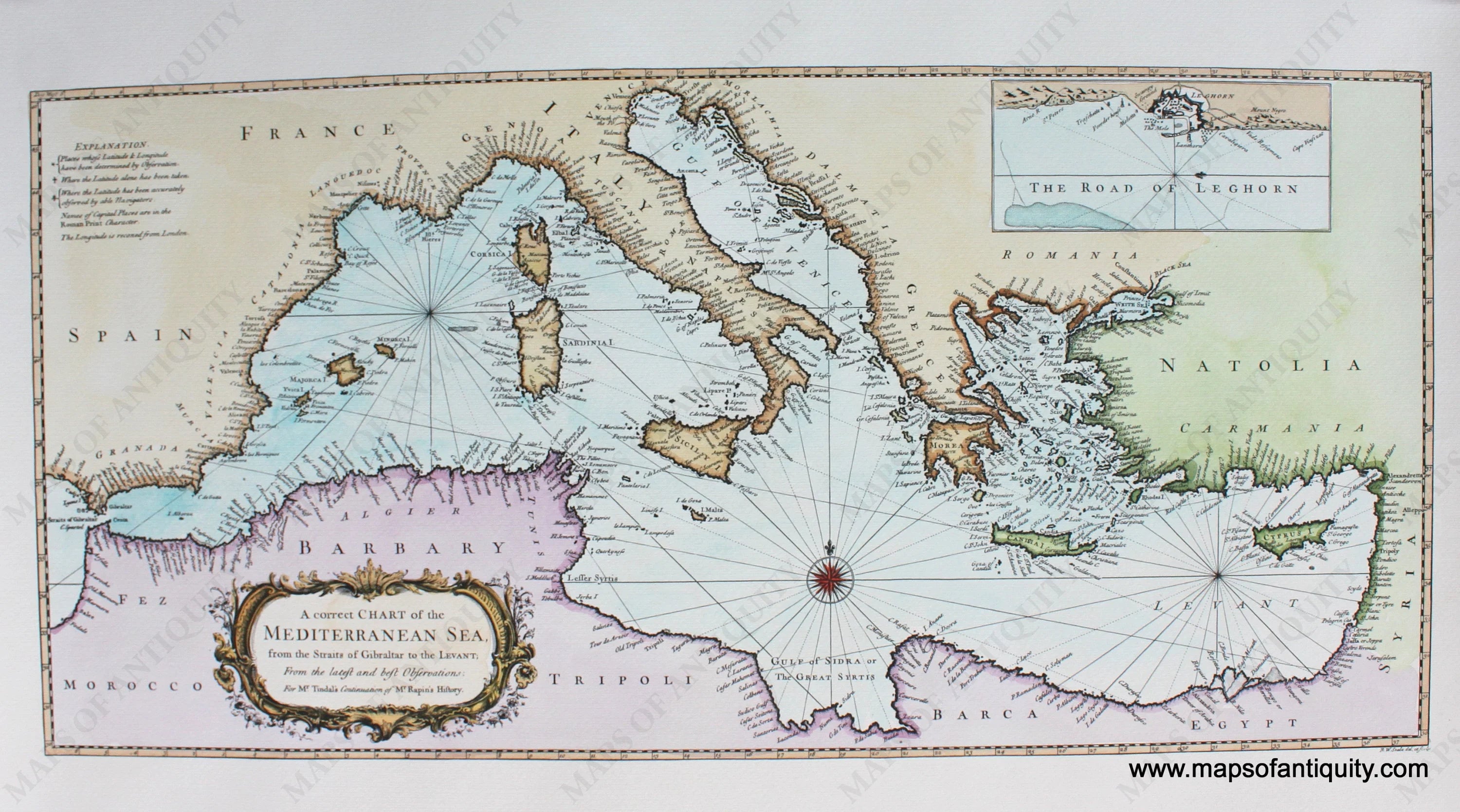 A Correct Chart of the Mediterranean Sea from the Straits of Gibraltar ...