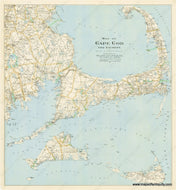 Reproduction-Antique-Map-Cape-Cod-Vicinity-1900s-Walker