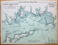 Dry-mounted-Reproduction-Fishers-Island-Sound-Conn.-Reproduction-Northeast-1800s-19th-century-Maps-of-Antiquity