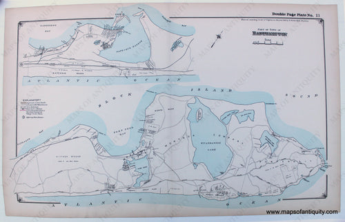 Reproductions-Part-of-Town-of-Easthampton-Long-Island-Plate-No.-11-Reproduction-E.-Belcher-Hyde-New-York-1800s-19th-century-Maps-of-Antiquity