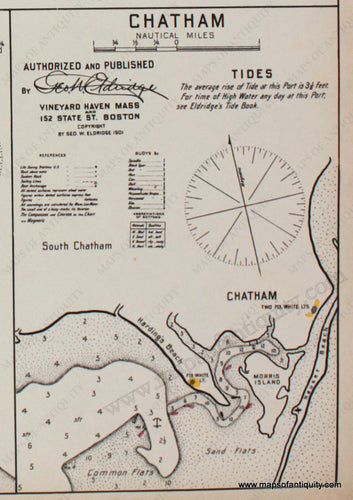 Reproduction-Cotuit-Port-and-Osterville-Cottage-City-New-Harbor-and-Chatham-Mass.---Reproduction-1901-Eldridge-Cape-Cod-and-Islands--1900s-20th-century-Maps-of-Antiquity