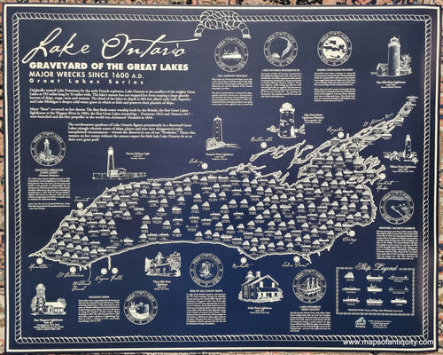 Modern-Print-Shipwrecks-of-Lake-Ontario-map-shipwreck--Maps-Of-Antiquity