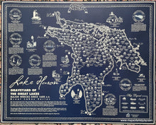 Load image into Gallery viewer, Modern-Print-Shipwrecks-of-Lake-Huron-map-shipwreck-Maps-Of-Antiquity
