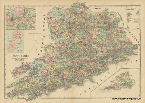 Reproductions-County-Cork-Province-of-Munster-Ireland-Richards-Richards-Europe-1800s-19th-century-Giclee-Print-Reproduction-Maps-of-Antiquity