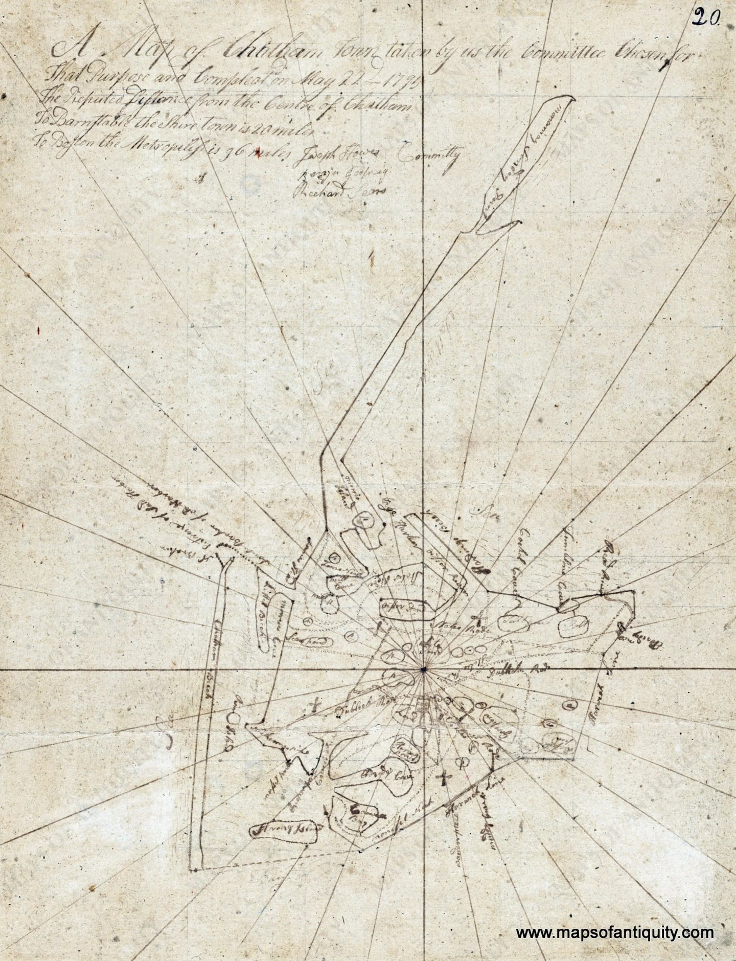 High-Quality-Giclee-Reproduction-A-Map-of-Chatham-Town-taken-by-us-the-Committee-Chosen-for-that-Purpose-and-Compleat-on-May-22---1795---Maps-Of-Antiquity