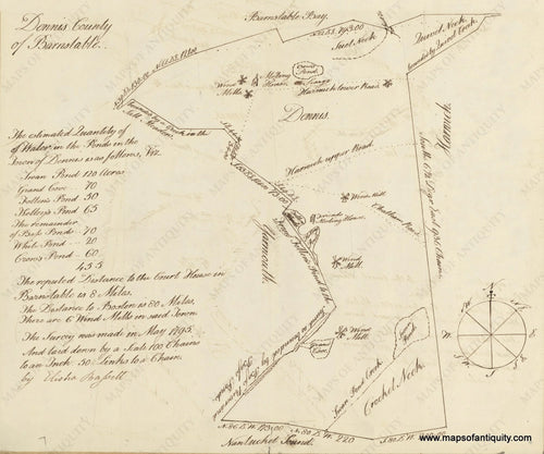 High-Quality-Giclee-Reproduction-Dennis-County-of-Barnstable-1795---Maps-Of-Antiquity