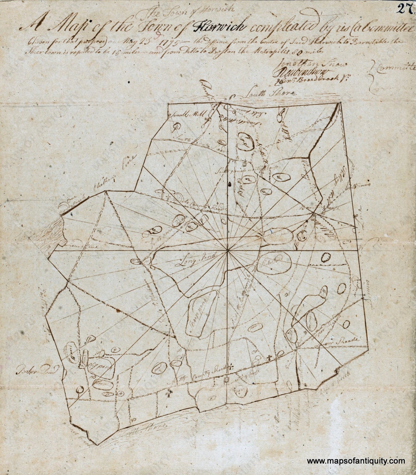 High-Quality-Giclee-Reproduction-A-Map-of-Brewster-and-Harwich-in-1795---Maps-Of-Antiquity