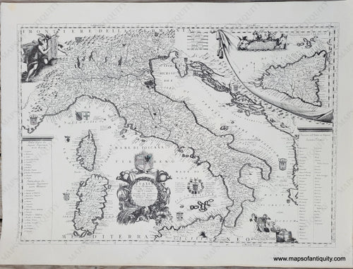 Reproduction-Italy---Italia-Parte-Occidentale-Descritta-e-Dedicata-del-P-Coronelli--Reproduction-Maps-Of-Antiquity