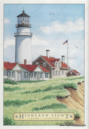 Modern-Print-Highland-Light-Truro-Cape-Cod-1996-Dana-Gaines-Maps-Of-Antiquity