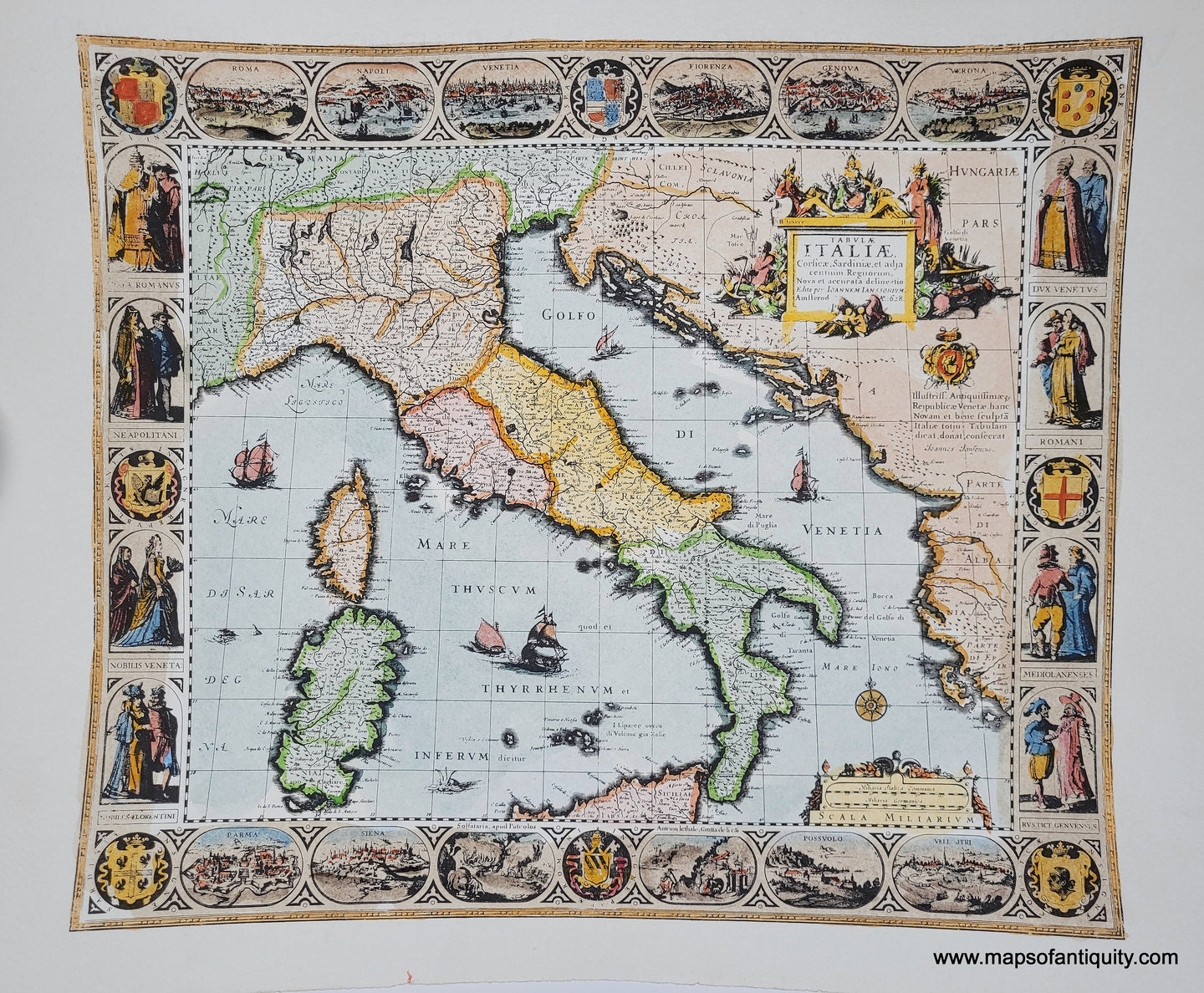 Digitally-Engraved-Specialty-Reproduction-Italy---Tabulae-Italiae--Reproduction-Maps-Of-Antiquity