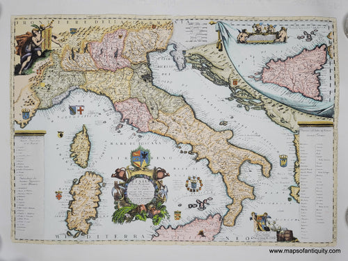 Digitally-Engraved-Specialty-Reproduction-Italy---Italia-Parte-Occidentale-Descritta-e-Dedicata-del-P-Coronelli--Reproduction-Maps-Of-Antiquity