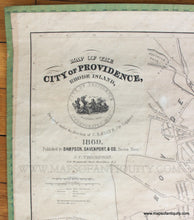 Load image into Gallery viewer, 1869 - Map Of The City Providence Rhode Island. Antique Genuine Hand-Colored Wall
