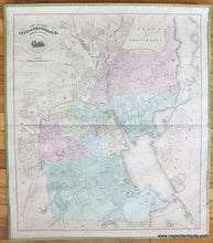 Load image into Gallery viewer, Antique-Hand-Colored-Wall-Map-Map-of-the-City-of-Providence-Rhode-Island.-1869-Sampson-Davenport-&amp;-Co.-Rhode-Island-1800s-19th-century-Maps-of-Antiquity
