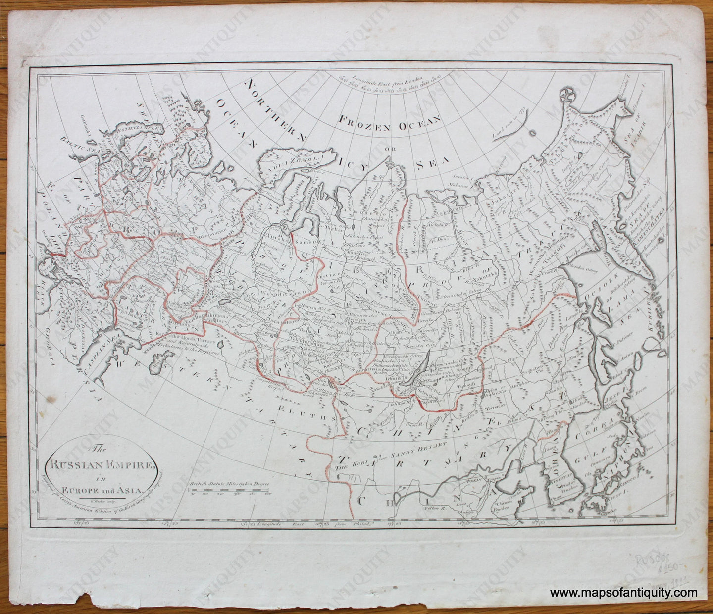 Antique-Hand-Colored-Map-The-Russian-Empire-in-Europe-and-Asia-Russia-1811-Carey-Russia-1800s-19th-century-Maps-of-Antiquity