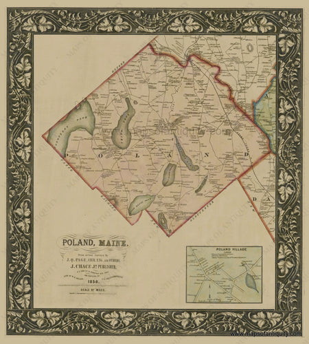 Poland Maine In 1858 - Reproduction