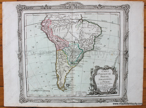 Antique-Hand-Colored-Map-ChiliParaguayBresilAmazoneset-Perou.-1766-Brion-de-la-Tour-1700s-18th-century-Maps-of-Antiquity