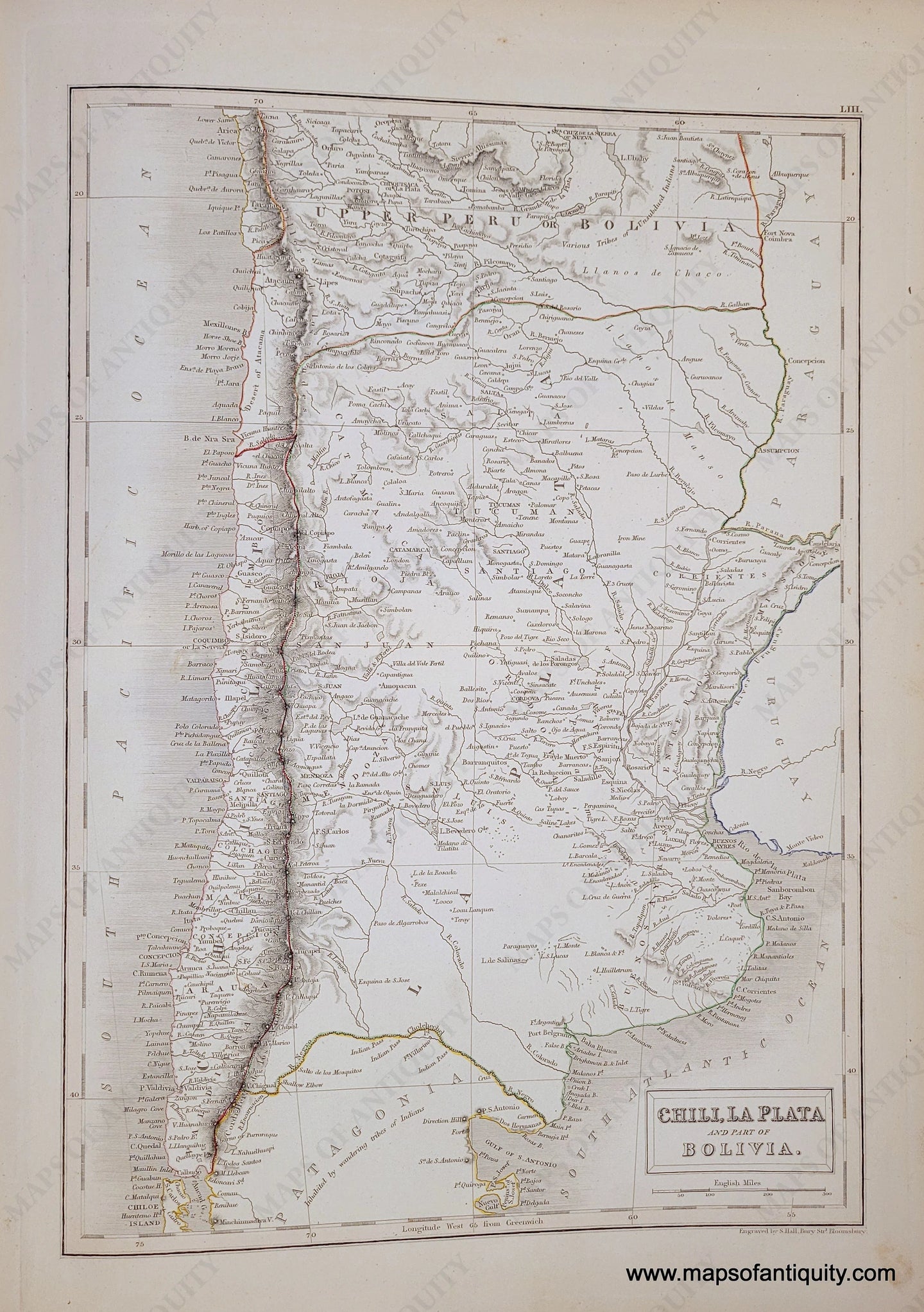 Genuine-Antique-Map-Chili-La-Plata-with-part-of-Bolivia-1841-Black-Maps-Of-Antiquity