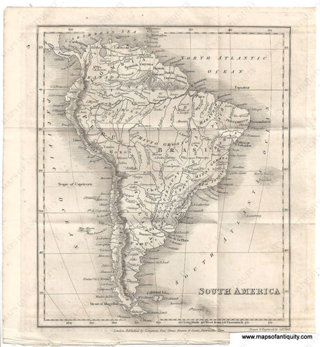 Genuine-Antique-Map-South-America-1829-Goldsmith-Maps-Of-Antiquity