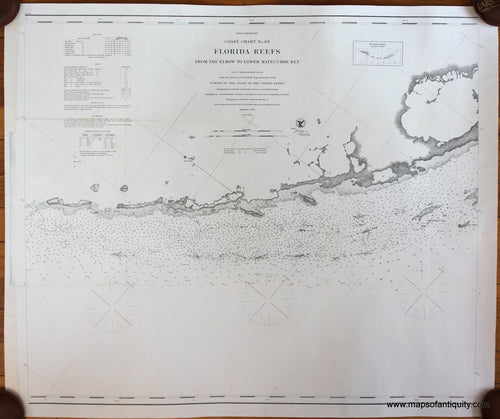 Antique-Survey-Chart-Preliminary-Coast-Chart-No-69-Florida-Reefs-Keys-From-Elbow-to-Lower-Matcumbe-Key-United-States-1863-US-Coast-Survey-Maps-Of-Antiquity