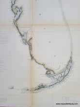 Load image into Gallery viewer, 1851 - Sketch F Showing the Progress of the Survey in Section VI With a General Reconnaissance of the Western Coast of Florida 1848-51 - Antique Chart
