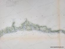 Load image into Gallery viewer, 1879 - Atlantic Coast from North Carolina to Florida - Sketch Showing the Progress of the Survey of Section V from 1847 to 1879 - Antique Chart
