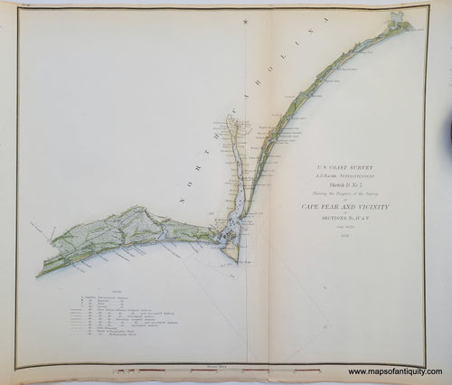 Antique-Chart-Map-Cape-Fear-and-Vicinity-North-Carolina