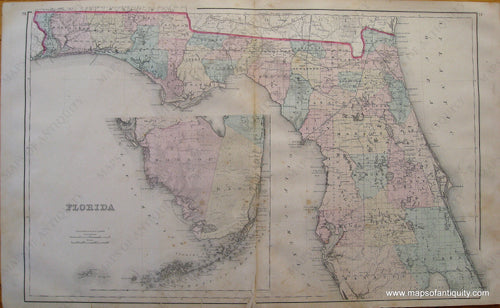 Antique-Hand-Colored-Map-Florida-Georgia-Alabama-United-States-Florida-1876-Gray-Maps-Of-Antiquity