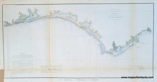 Hand-Colored-Antique-Coast-Chart-Sketch-G-showing-the-Coast-of-Florida-on-the-Gulf-of-Mexico-United-States-South-1852-US-Coast-Survey-Maps-Of-Antiquity