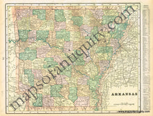 Load image into Gallery viewer, 1900 - Eastern Half Of Texas Verso: Arkansas And Oklahoma Indian Ters. Antique Map Genuine
