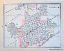 Load image into Gallery viewer, 1900 - New Orleans Verso: Birmingham Antique Map Genuine Printed-Color
