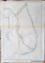 Load image into Gallery viewer, Antique-Map-Sketch-F-Showing-the-Progress-of-the-Survey-in-Section-VI-With-a-General-Reconnoissance-of-the-Western-Coast-of-Florida-1848-1860-Coastal-Report-Chart-U.S.-United-States-Coast-Survey-1860s-1800s-Mid-19th-Century-Maps-of-Antiquity
