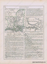 Load image into Gallery viewer, 1848 - States Of Alabama And Georgia Verso State Louisiana Mississippi Antique Map Genuine
