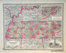 Load image into Gallery viewer, SOU456-Antique-Map-Tunisons-North-Carolina-verso-Tunisons-Pannsylvania-New-Jersey-Tennessee-1883-Tunison-Maps-Of-Antiquity-1800s-19th-century
