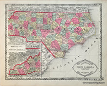 Load image into Gallery viewer, SOU456-Antique-Map-Tunisons-North-Carolina-verso-Tunisons-Pannsylvania-New-Jersey-Tennessee-1883-Tunison-Maps-Of-Antiquity-1800s-19th-century
