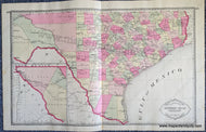 Antique-Map-Double-sided-sheet-with-multiple-maps:-Centerfold---Tunison's-Southern-Texas;-versos:-Tunison's-Minnesota-/-Tunison's-Wisconsin-United-States-Texas-1888-Tunison-Maps-Of-Antiquity-1800s-19th-century