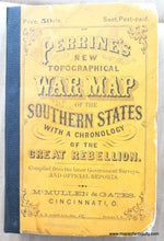 Load image into Gallery viewer, 1864 - Perrine’s New Topographical War Map Of The Southern States. Antique Genuine Folding
