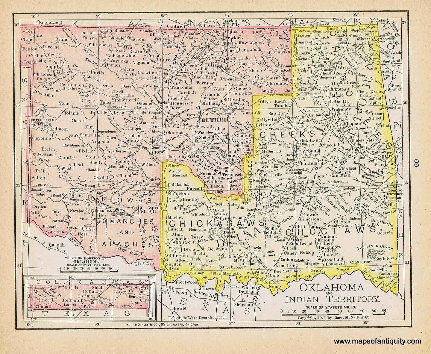 Genuine-Antique-Map-Oklahoma-and-Indian-Territory-1900-Rand-McNally-Maps-Of-Antiquity