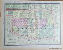 Load image into Gallery viewer, Genuine-Antique-Printed-Color-Map-Double-sided-page-Indian-Territory-verso-Alaska-1893-Gaskell-Maps-Of-Antiquity
