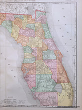 Load image into Gallery viewer, 1898 - Florida - Antique Map
