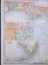 Load image into Gallery viewer, 1898 - Florida - Antique Map
