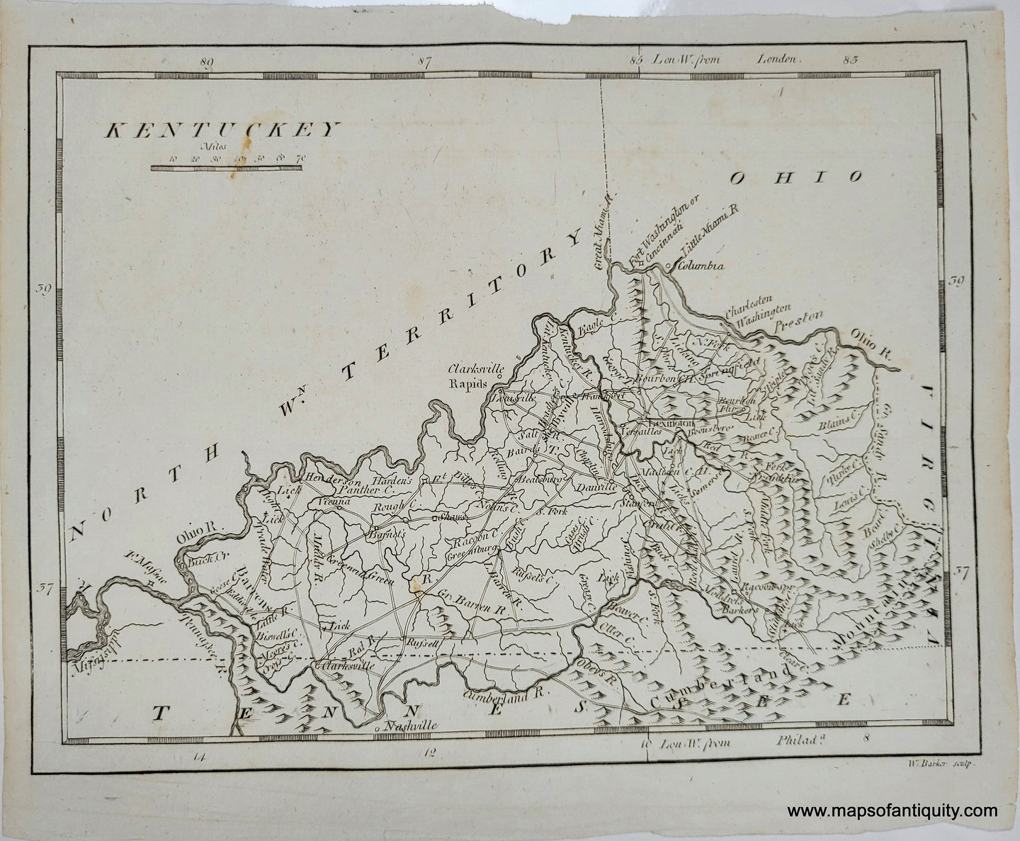 Genuine-Antique-Map-Kentucky-1804-Carey-Maps-Of-Antiquity