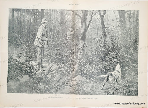 Genuine-Antique-Print-Ruffed-Grouse-Shooting---A-Clean-Miss-and-His--Eye-Wiped---1894-Harpers-Weekly-Maps-Of-Antiquity