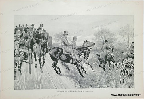 Genuine-Antique-Print-The-First-Run-of-the-Season-1897-Harpers-Weekly-Maps-Of-Antiquity