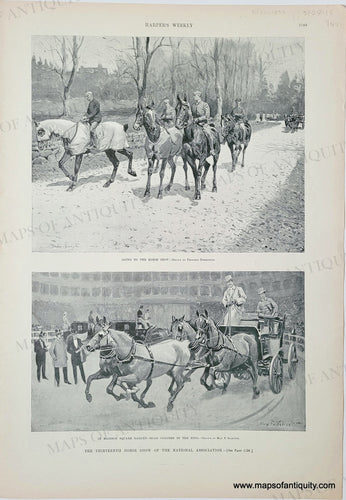 Genuine-Antique-Print-The-Thirteenth-Horse-Show-of-the-National-Association-1897-Harpers-Weekly-Maps-Of-Antiquity