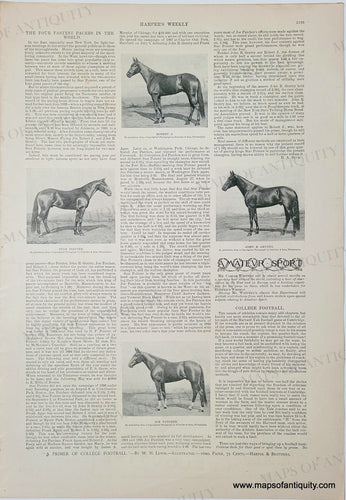 Genuine-Antique-Print-The-Four-Fastest-Pacers-in-the-World-1897-Harpers-Weekly-Maps-Of-Antiquity