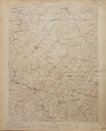 Genuine-Antique-Map-Taneytown--Maryland-Pennsylvania---1914-U-S-Geological-Survey--Maps-Of-Antiquity