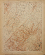Genuine-Antique-Map-Grantsville-Maryland-Pennsylvania---1912-U-S-Geological-Survey--Maps-Of-Antiquity