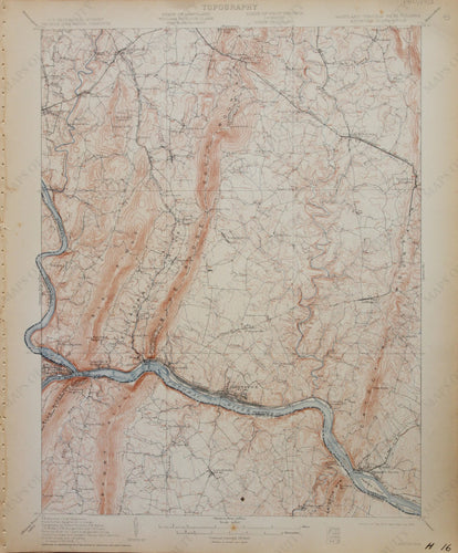 Genuine-Antique-Map-Antietam-Maryland-Virginia-West-Virginia--1913-U-S-Geological-Survey--Maps-Of-Antiquity