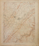 Genuine-Antique-Map-Oakland-Maryland-West-Virginia---1908-U-S-Geological-Survey--Maps-Of-Antiquity