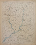 Genuine-Antique-Map-Denton-Maryland--1905-U-S-Geological-Survey--Maps-Of-Antiquity